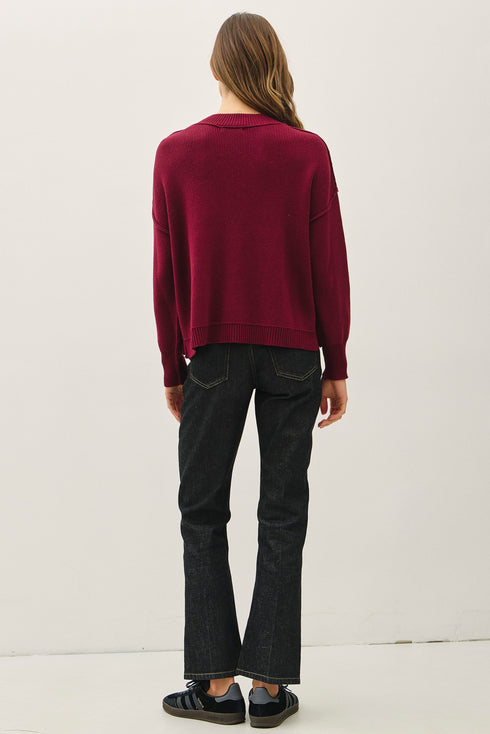 RAW SEAM DETAIL SWEATER